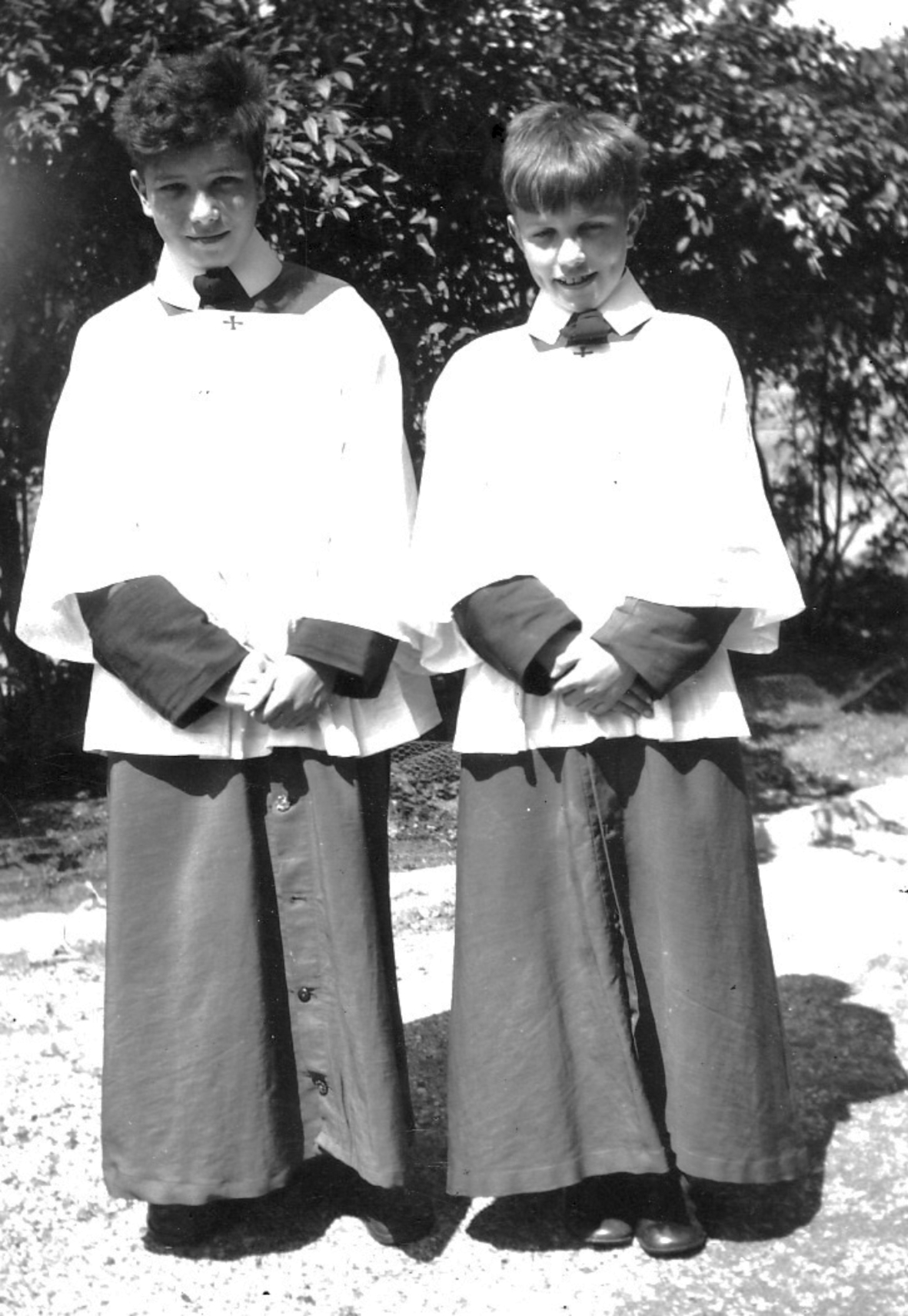 Lennox Berkeley’s two eldest sons, Michael (left) and Julian, choristers at Westminster Cathedral when the Missa Brevis was first performed there in 1960