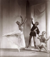 Margot Fonteyn, Robert Helpman and William Chappell in The Ballet of The Judgement of Paris (music by Lennox Berkeley , choreography by Frederick Ashton)